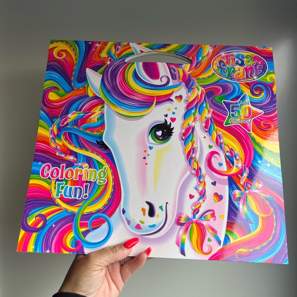 Lisa Frank Rainbow Unicorn Coloring Book and stickers